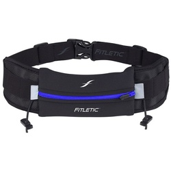 Fitletic Laufgürtel Laufgürtel „Ultimate 1“ für Handy, Sportgürtel, Fitnessgürtel Premium Laufausrüstung blau|schwarz