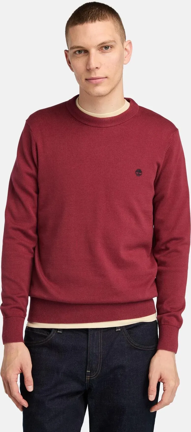 Timberland Mens Cotton YD Sweater cordovan S