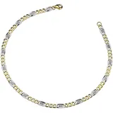 FIRETTI Armband FIRETTI "Schmuck Geschenk Gold 333 Armschmuck Armkette 2-farbig bicolor" Gr. 23, gelbgoldfarben, weißgoldfarben, Armbänder, Damen, 23, Gelbgold 333, Armband, Made in Germany