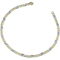 FIRETTI Armband FIRETTI "Schmuck Geschenk Gold 333 Armschmuck Armkette 2-farbig bicolor" Gr. 23, gelbgoldfarben, weißgoldfarben, Armbänder, Damen, 23, Gelbgold 333, Armband, Made in Germany