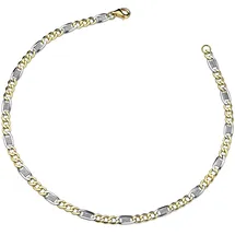 FIRETTI Armband FIRETTI "Schmuck Geschenk Gold 333 Armschmuck Armkette 2-farbig bicolor" Gr. 23, gelbgoldfarben, weißgoldfarben, Armbänder, Damen, 23, Gelbgold 333, Armband, Made in Germany