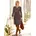 Etuikleid Schwarz/Rotbraun 40