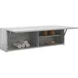 Gecheer Bad-Wandschrank Hängeschrank Badschrank Küchenschrank Medizinschrank Badmöbel Grau Sonoma 100x25x30 cm Holzwerkstoff