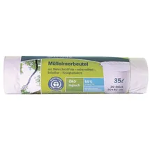 Secolan Müllbeutel 35,0 l weiß 25,0 μm, 20 St.