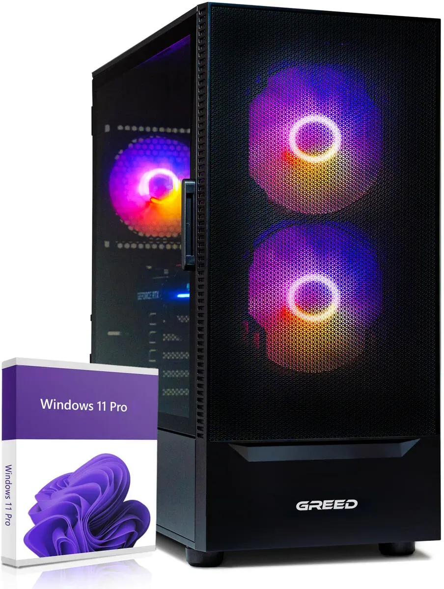 Greed® MK2 - High End Gaming PC - Intel Core i9 10900F + Nvidia Geforce RTX 4060 - Ultra Schneller RGB Computer + 4K Raytracing Rechner mit 5,2 GHZ - 32 GB DDR4 RAM - 1TB SSD - WLAN + W11 Pro