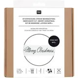 Rico Design Stickpackung Gezählter Kreuzstich, Band Schriftzug "Frohe Weihnachten"