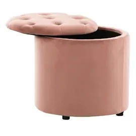 CLP Sitzhocker Pantin Samt pink