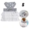 Lubgitsr Hundekleid Hundekleid Hunde Niedliches Bowknot-Kleid Vintage für Hunde- S weiß