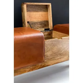 FineBuy Turnbock 120 x 29 x 53 cm braun / braun