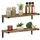 Relaxdays Wandregal Industrial 2er Set Braun/Schwarz
