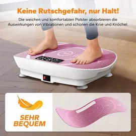 Merach Vibrationsplatte, Mini-Vibrationsplattform mit LED-Display, 10 Intensitätsstufen, 100W, bis 150 kg, mit Fernbedienung