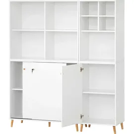 Schildmeyer Büromöbel-Set SCHILDMEYER "Serie 500, Büromöbel-Set-5-tlg., Made in Germany", weiß, Holzwerkstoff, Arbeitsmöbel-Sets, Büromöbel-Set, Solide Verarbeitung - Dieses Produkt ist in Deutschland gefertigt