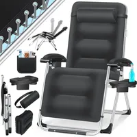 Kesser KESSER® Sonnenliege Liegestuhl, klappbare Gartenliege extra breit &
