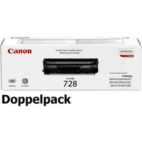 Canon Original Toner 728 Doppelpack schwarz 2x 2.100 Seiten