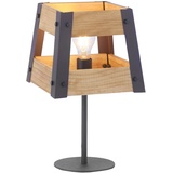 ETC Shop Retro Schreib Tisch Leuchte Holz Eisen Lese Lampe Schlaf Wohn Zimmer Beleuchtung