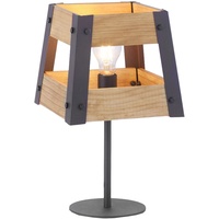 ETC Shop Retro Schreib Tisch Leuchte Holz Eisen Lese Lampe Schlaf Wohn Zimmer Beleuchtung