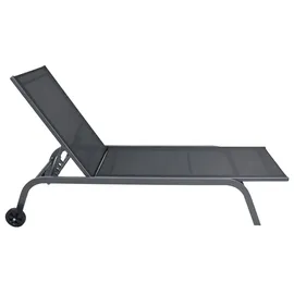 VCM Sonnenliege 192 x 32 x 58 cm Schwarz