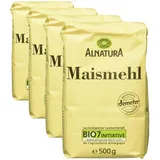 Alnatura Bio Maismehl Glutenfrei, 500g (Packung mit 4)