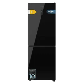 Cecotec Bolero CoolMarket  Combi 409 Kühl-Gefrierkombination (409 l, 1850 mm hoch, Black Glass)