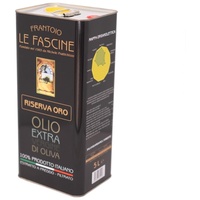 Le Fascine RISERVA ORO - Frisch gepresstes natives Olivenöl extra ORO NOVELLO 100% italienische Kälte, extrahiert in 5-Liter-Dose 100% hergestellt aus provenzalischen Oliven (Peranzane)