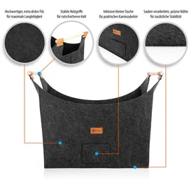 Thats Shopping Kaminholzkorb Filz 0,40 m Schwarz