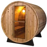 Gartensauna Fasssauna Außensauna Saunafass Zedernholz 4 Personen Sauna