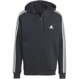 adidas Essentials 3-Streifen Kapuzenjacke Herren Schwarz S
