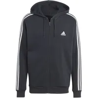 adidas Essentials 3-Streifen Kapuzenjacke Herren Schwarz S