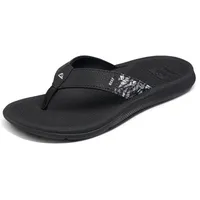 REEF Damen Santa Ana Flipflop, schwarz/weiß, 41 EU