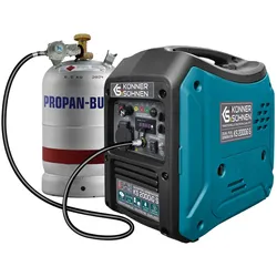 Könner&Söhnen Gas Benzin Stromaggregat 2000 Watt KS2000iGS Stromerzeuger Notstrom
