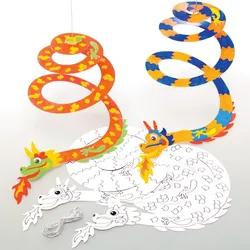 Spiralmobiles "Drache" (pro Set 10) Chinesisches Neujahr