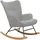 MCW Schaukelstuhl N14 Polyester 320 g/m2 80 x 100 x 80 cm Grau-Grün