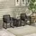 Outsunny Rattan Set 3-tlg. Schwarz