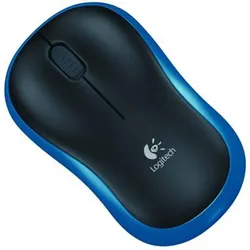LOGITECH M185 Maus, optisch, wireless/kabellos blau/schwarz