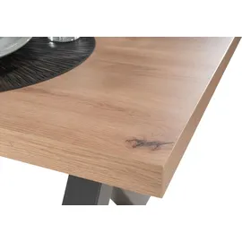 Self Esstisch 160 x 75 x 90 cm braun/schwarz