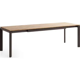 WFL GROUP Elan 160 x 76 x 90 cm ausziehbar Eiche braun