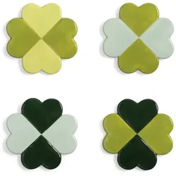 &klevering - Lucky Clover Untersetzter, grün (4er-Set)