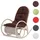 Mendler Schaukelstuhl Esmeraldas Polyester 58 x 101 x 58 cm Weiß/Braun