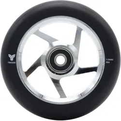 Freestyle Scooter Wheels Trigger 5 Spokes 110mm 88A Chrome Schwarz x2 110 MM