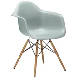 Vitra Stuhl Eames Plastic Armchair RE 83x63x59 cm hellgrau, Gestell:  eichefarbig, Designer Charles & Ray Eames
