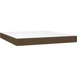 vidaXL Boxspringbett mit Matratze Dunkelbraun 180x200 cm Stoff