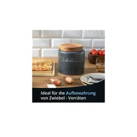 KHG Aufbewahrungsdose Zwiebeln grau 17 x 16,5 cm