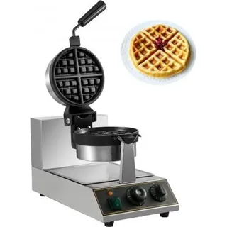 Kommerzieller elektrischer rotierender runder Waffeleisen Belgien 1100w 18cm drehbar - Grau
