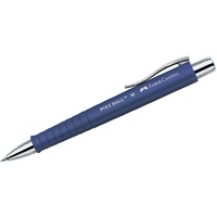 Faber-Castell 241151 - Kugelschreiber Poly Ball M, 0,5 mm, blau, 1 Stück, mit auswechselbarer Mine, dokumentenecht