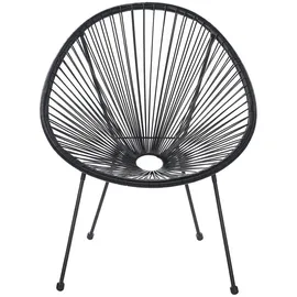 Beliani Balkonstuhl 70 x 87 x 90 cm schwarz