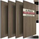 Tectake Akustikpaneel Eiche dunkel 4 St. 60 x 120 x 2,1 cm