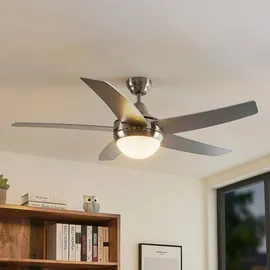 LINDBY Auraya 130 cm Deckenventilator Grau/Schwarz