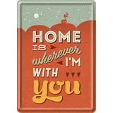Nostalgic-Art 10248 Word Up Home is Wherever I'm With You, Blechpostkarte, 10 x 14 cm