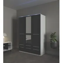 Priess Wäscheschrank Barcelona 140 x 193 x 54 cm Schwarz