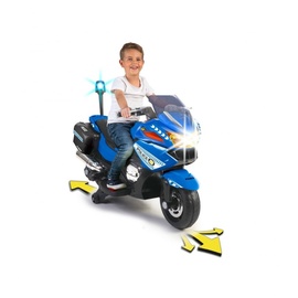 Feber Elektro-Motorrad für Kinder My Feber Police 12V, 12V-Batterie., Baugruppenproduktabmessungen: 123 x 60 x 65 cm, Höchstgewicht von 30 kg